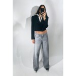 CONTRASTING HOODED CROPPED BLAZER