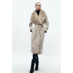 FAUX FUR COLLAR COAT ZW COLLECTION