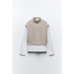CABLE KNIT TRICOT SHIRT