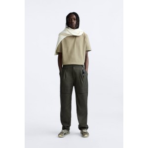 COTTON AND LYOCELL BLEND CARGO PANTS