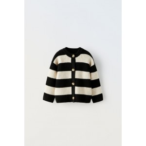 STRIPED KNIT CARDIGAN