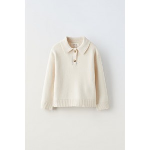 KNIT POLO SWEATER