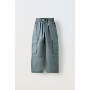 TOPSTITCHED CARGO PANTS