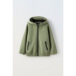 HOODED WATER REPELLENT SOFT SHELL JACKET