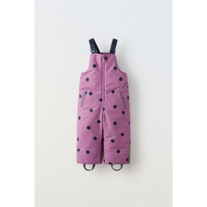 WATER REPELLENT AND WIND RESISTANCE POLKA DOT SNOW OVERALLS SKI COLLECTION