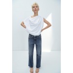 TRF MID-RISE FLARE CROPPED JEANS