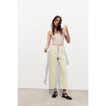 Z1975 HIGH WAIST EXPOSED BUTTON CULOTTE JEANS