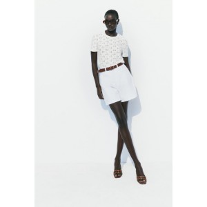 EMBROIDERED EYELET T-SHIRT