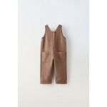 LONG WAFFLE KNIT OVERALLS