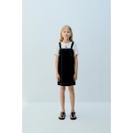 CONTRASTING TOPSTITCHING PINAFORE