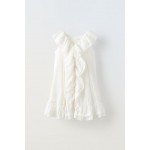 FRILLY EMBROIDERED DRESS