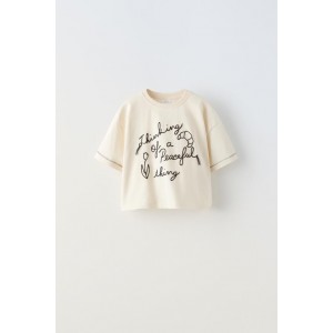 DRAWSTRING EMBROIDERED T-SHIRT