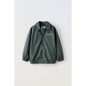 RUBBERIZED JACKET WITH TEXT