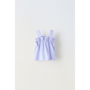 POPLIN TOP WITH BOWS
