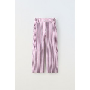 STRIPED PANTS WITH TOPSTITCHING