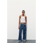 TRF HIGH WAIST TURNED UP JEANS