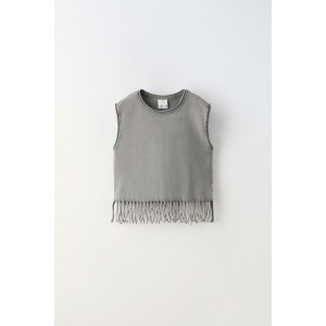 STUDDED FRINGED TANK TOP