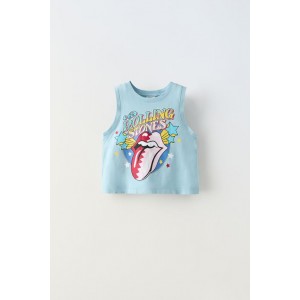 WASHED EFFECT THE ROLLING STONES  TANK TOP