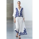 CONTRAST EMBROIDERED SKIRT ZW COLLECTION