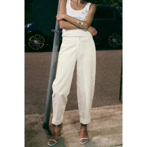 BRAIDED BELTED CHINO PANTS