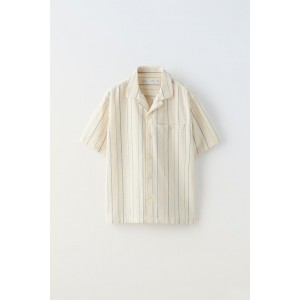 STRIPED SPREAD COLLAR SHIRT