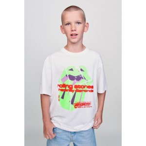 NEON THE ROLLING STONES  PRINTED T-SHIRT