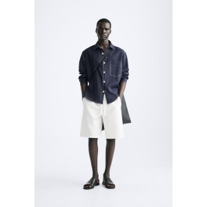 STRUCTURED LYOCELL - COTTON SHORTS