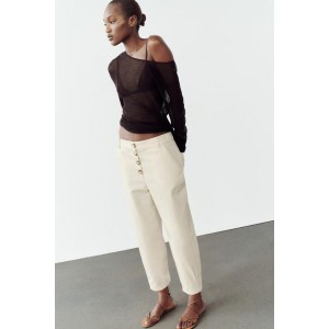 TAPERED PANTS WITH BACK ELASTIC