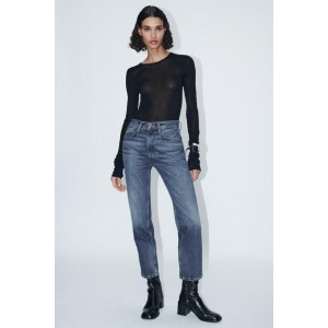 STRAIGHT CROPPED MID WAIST JEANS ZW COLLECTION