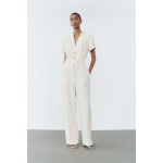 BELTED JUMPSUIT WITH GOLDEN BUTTONS