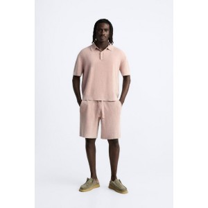 STRUCTURED BOUCLEE KNIT POLO