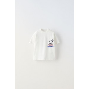 SNOOPY PEANUTS EMBROIDERED T-SHIRT