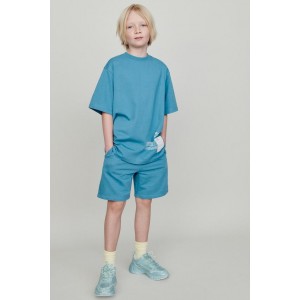 PLUSH T-SHIRT AND BERMUDA SHORTS CO-ORD WITH LABEL