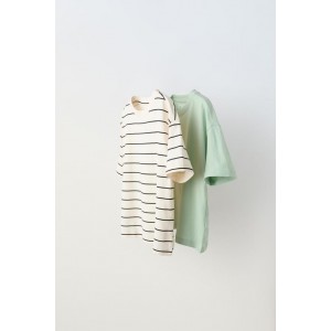 TWO-PACK OF PLAIN AND STRIPED T-SHIRTS