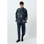 TAPERED FIT WASHED EFFECT PLUSH PANTS