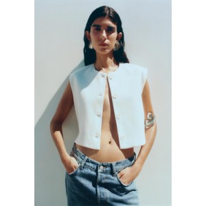 BUTTONED VEST TOP ZW COLLECTION