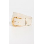 Twisted Buckle Leather Belt 40