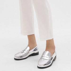 City Loafer in Metallic Leather