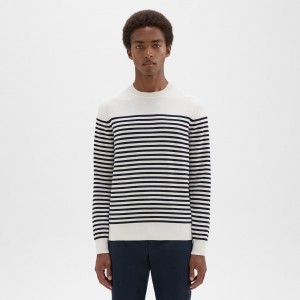 Striped Crewneck Sweater in Merino Wool