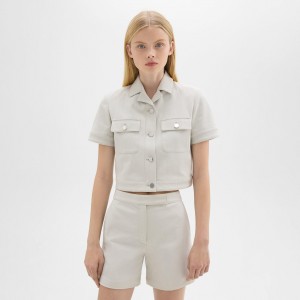 Short-Sleeve Military Shirt in Neoteric Twill