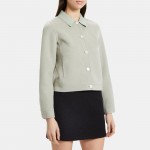Cropped Jacket in Wool-Cashmere