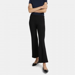 Slit Flare Pant in Double-Knit Jersey