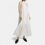 Tiered Halter Maxi Dress in Cotton Blend