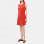 Sleeveless A-Line Dress in Crepe