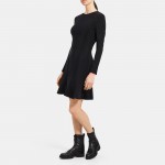 Fit-and-Flare Dress in Performance Knit