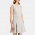 Fit-and-Flare Dress in Stretch Viscose Knit