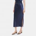 Maxi Pull-On Skirt in Silky Poly