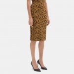 Jacquard Pencil Skirt in Compact Stretch Knit