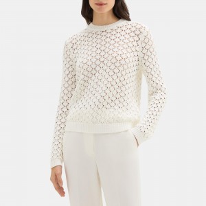 Open Stitched Sweater in Cotton-Blend