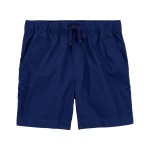 Navy Kid Pull-On Poplin Shorts